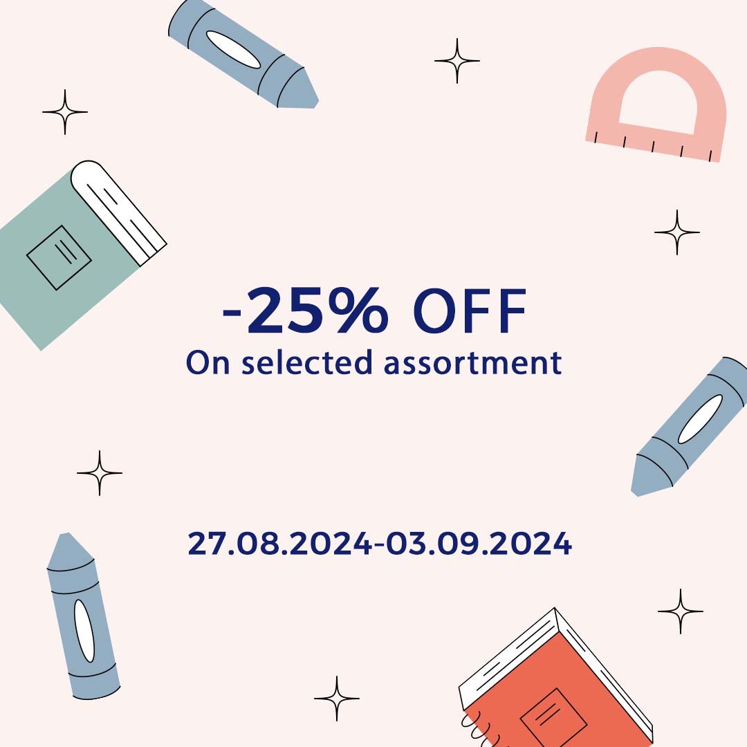 Happy september 1! -25% OFF on selected assortment