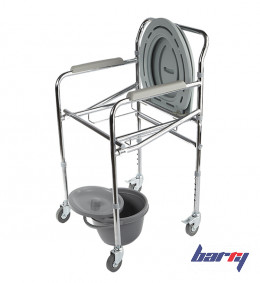 Кресло-стул WC Mobail с санитарным оснащением, с колесами
