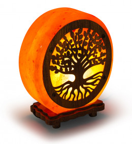 Соляная лампа Barry Life с деревянным рисунком