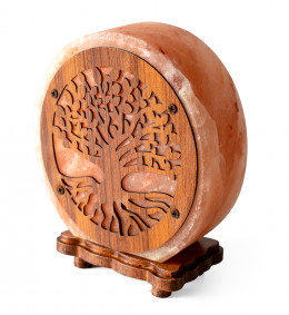 Соляная лампа Barry Life с деревянным рисунком