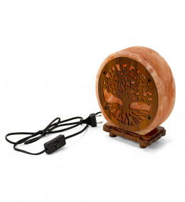 Соляная лампа Barry Life с деревянным рисунком