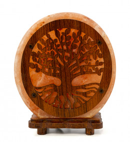 Соляная лампа Barry Life с деревянным рисунком